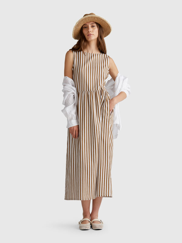 Gestreiftes Midikleid Damen