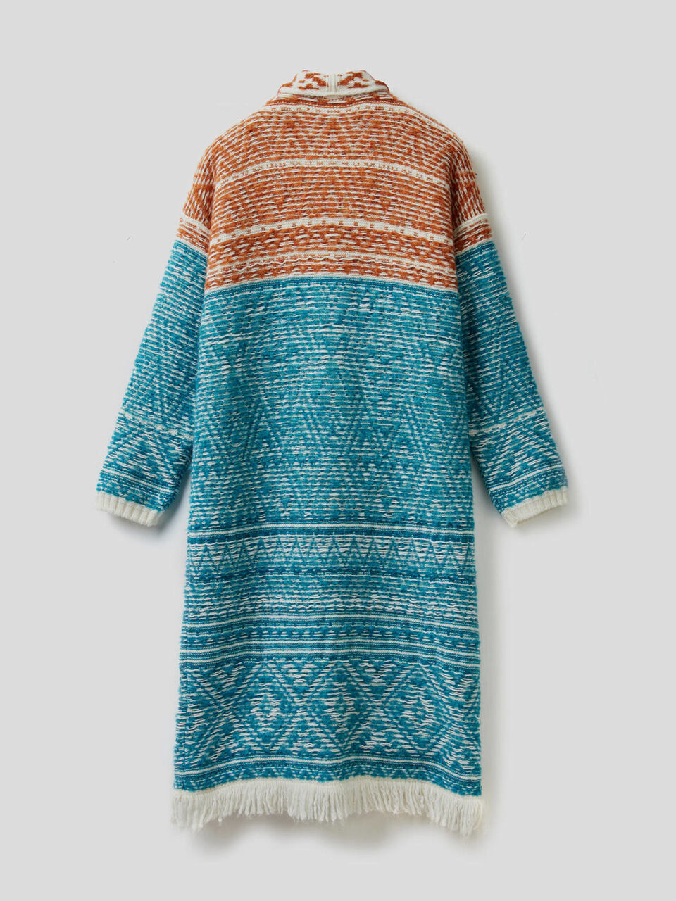 Wendbare Maxi-Strickjacke mit Jacquard-Design image number 2