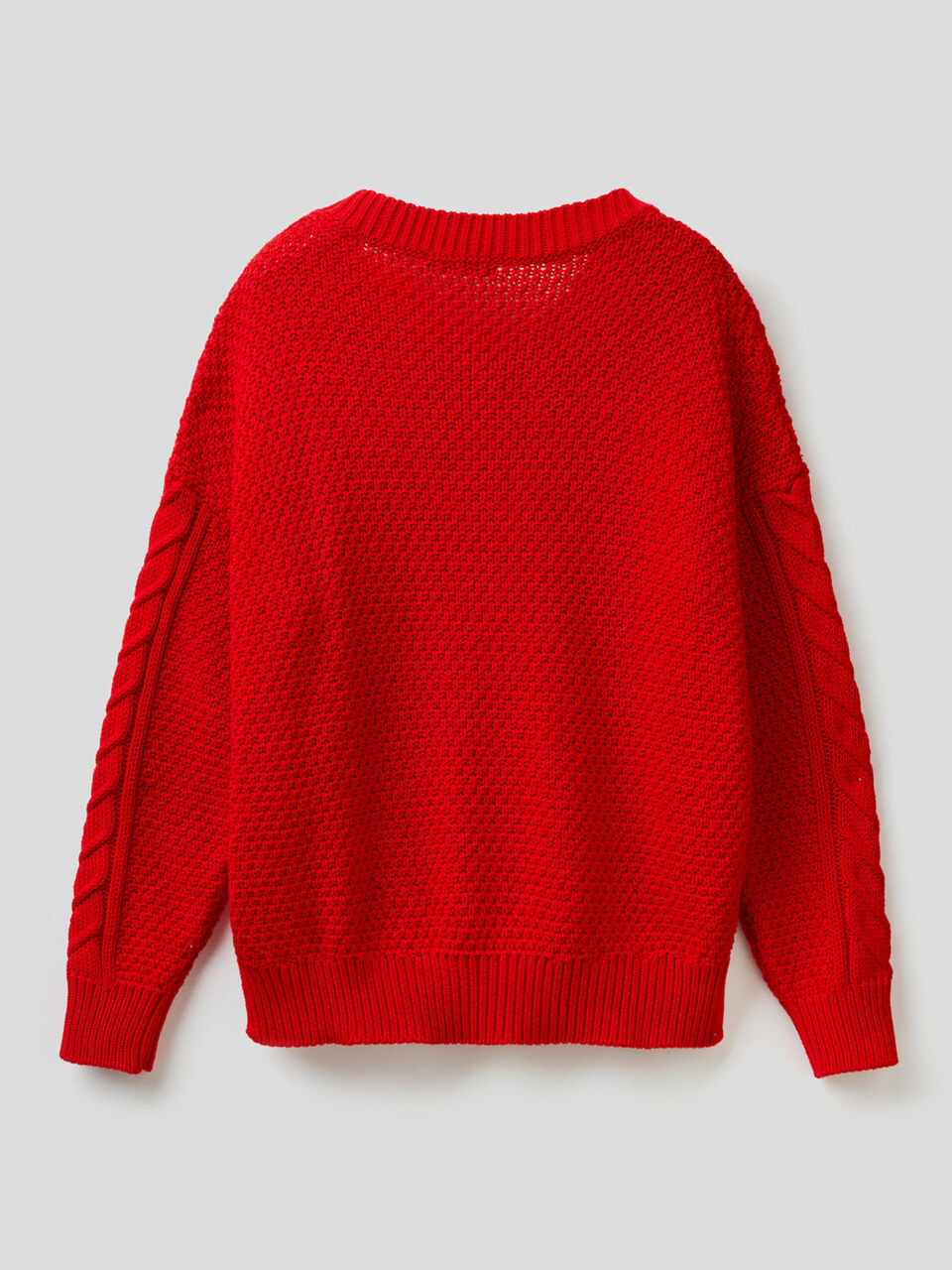 Pullover aus reiner Baumwolle mit besonderer Verarbeitung image number 2