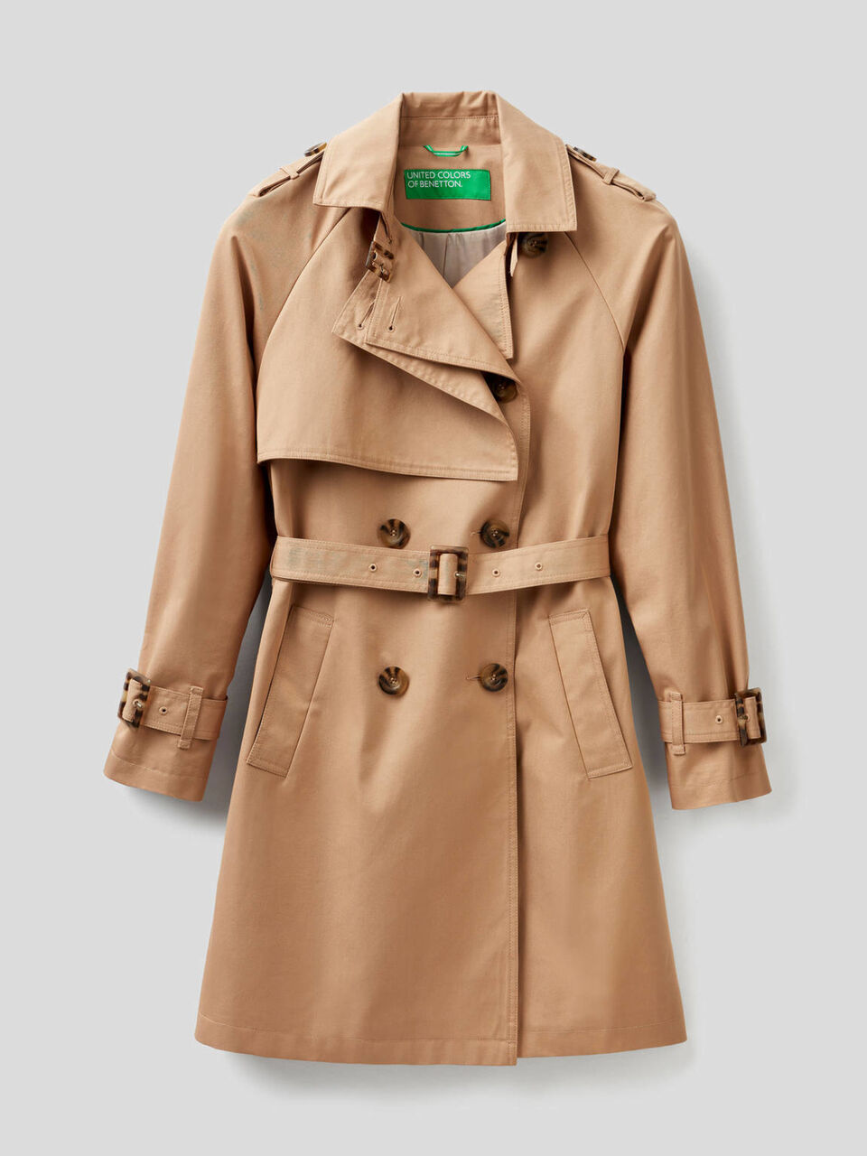Doppelreihiger Trenchcoat aus Baumwolle image number 1