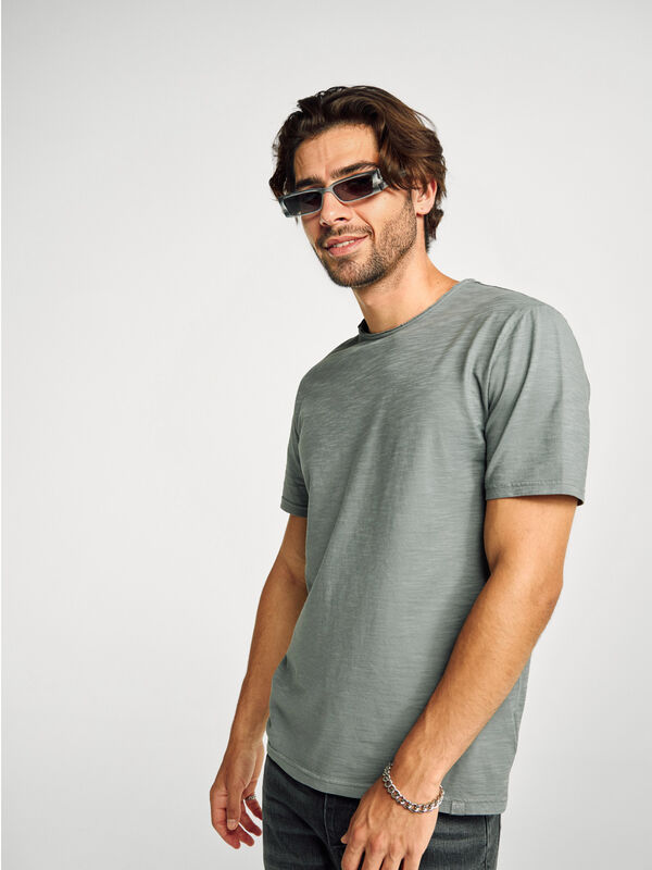 T-Shirt aus geflammter Baumwolle Herren