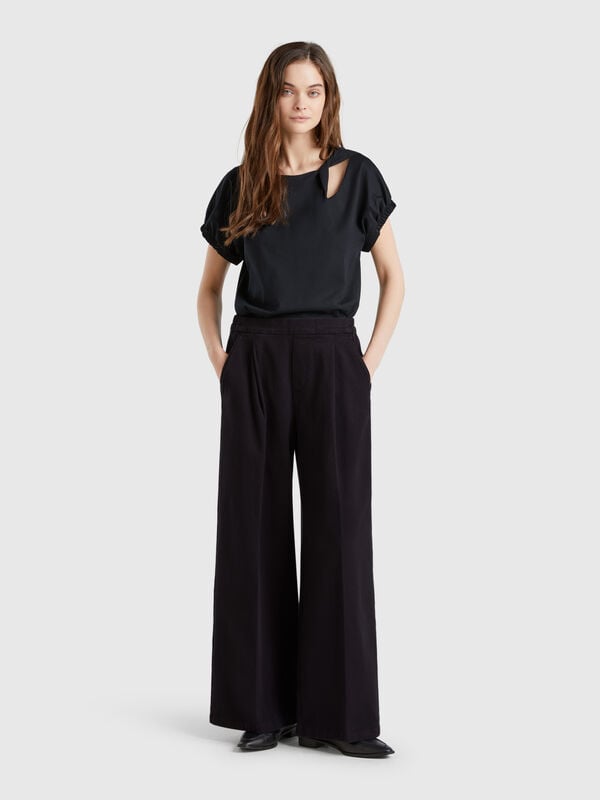 Palazzo-Hose mit hohem Bund Damen