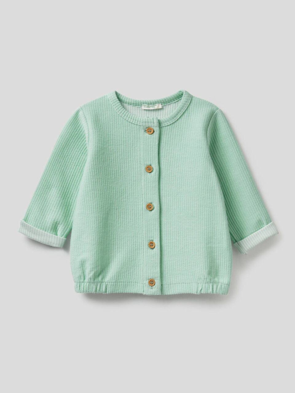 Strickjacke aus stretchigem, gestreiftem Stoff image number 1