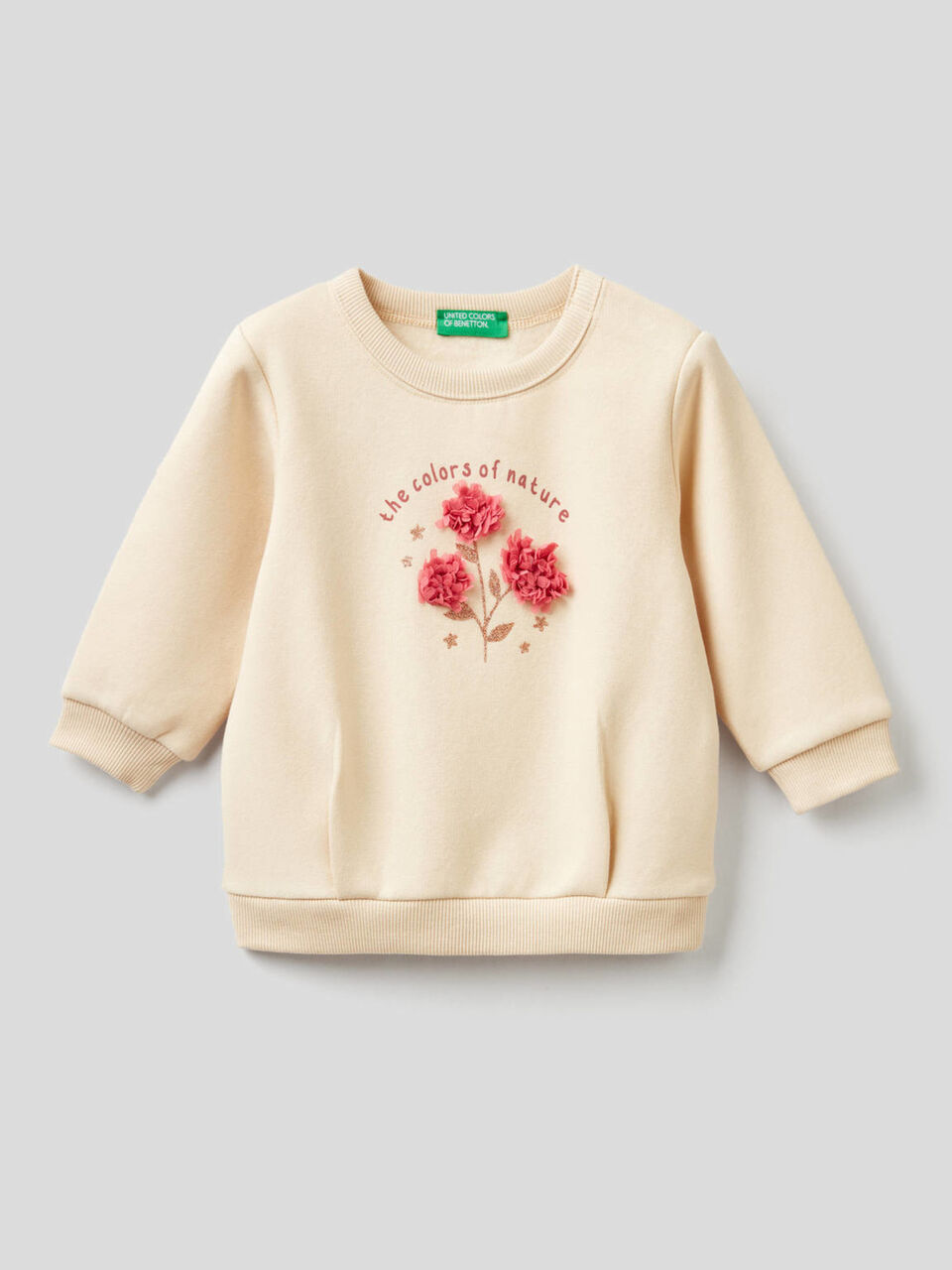 Sweatshirt mit Blütenblatt-Applikationen image number 1