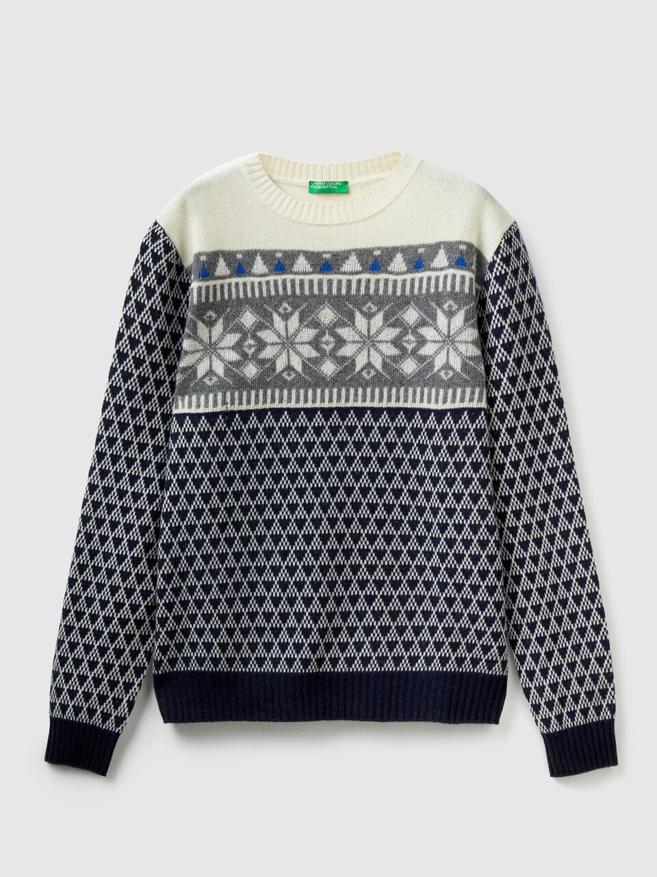 Jacquard-Pullover mit Rundausschnitt image number 1