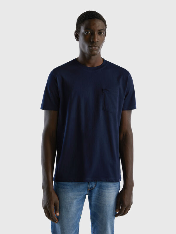 T-Shirt aus 100% Baumwolle mit Tasche Herren