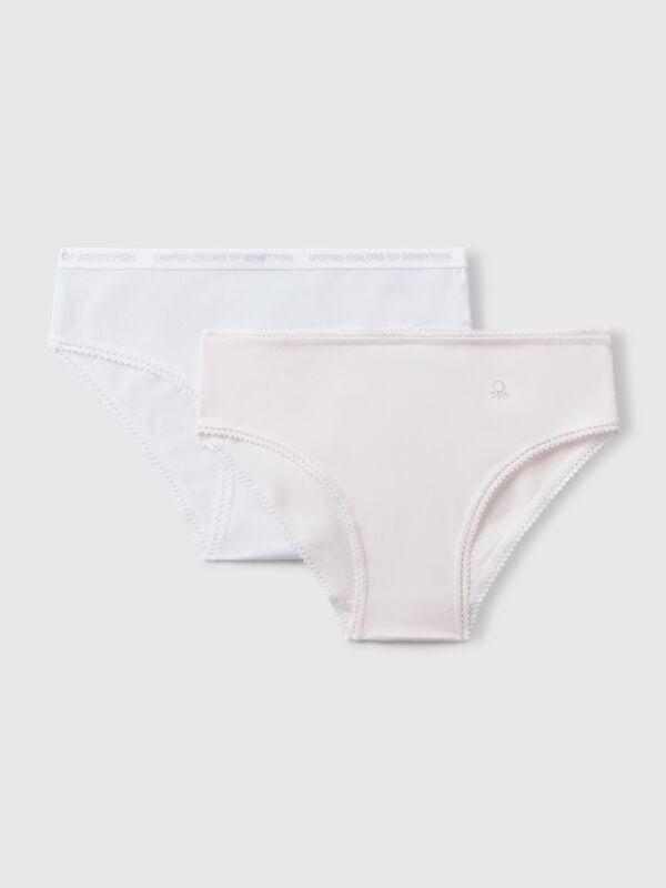 Zwei Slips aus elastischer Baumwolle Mädchen