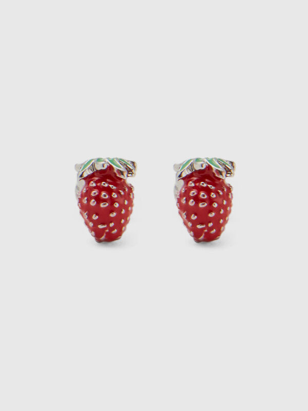 Ohrstecker mit Erdbeere in Rot Damen