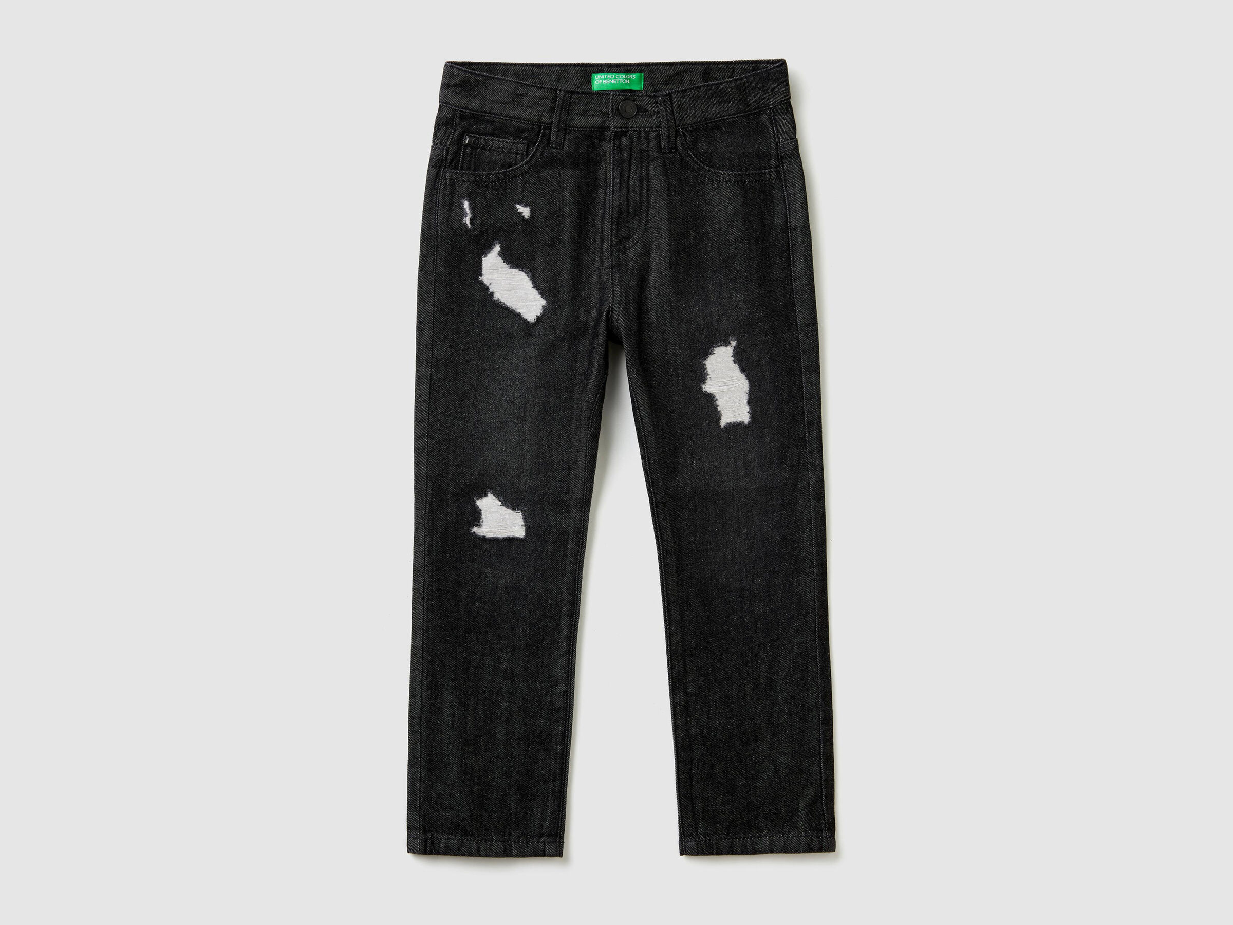 Straight-Fit-Jeans mit Rissen image number null