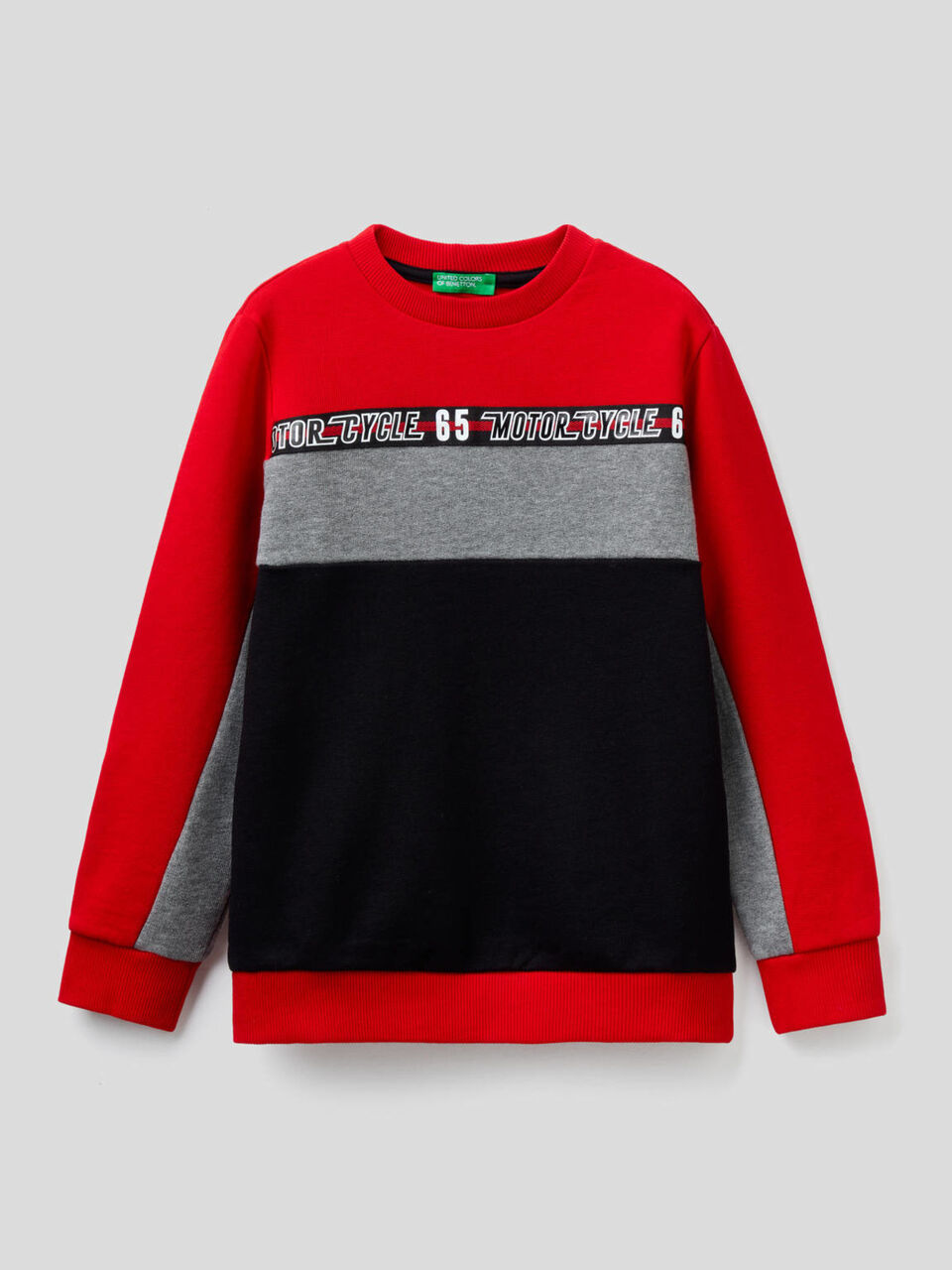 Sweatshirt mit Farbblöcken in 100% Baumwolle image number 1