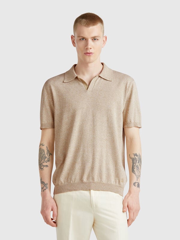 Kurzärmliges Poloshirt aus Baumwollmischung Herren