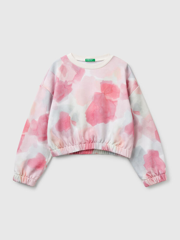Sweatshirt mit gemustertem Aufdruck Mädchen