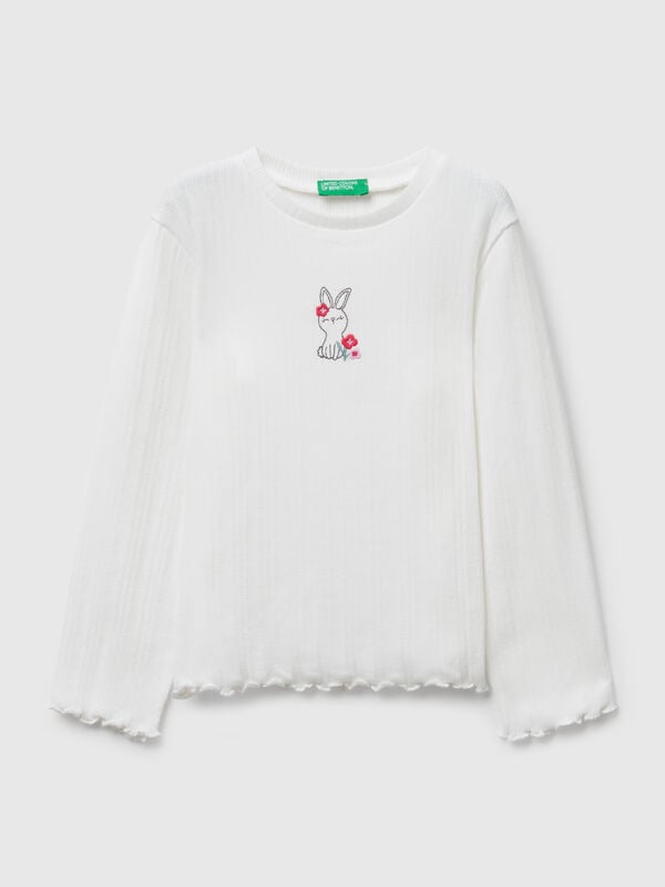 T-Shirt mit Stickerei Mädchen