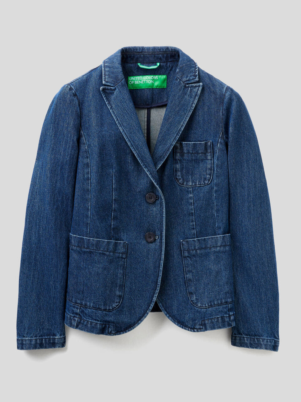 Taillierter Blazer aus Denim in Baumwolle Damen image number 1