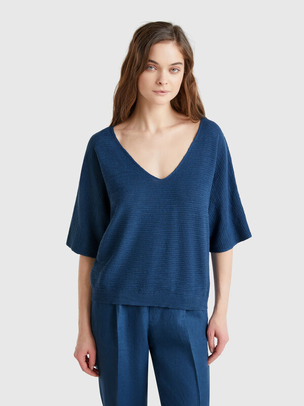 Wendbarer, kurz geschnittener Pullover Damen