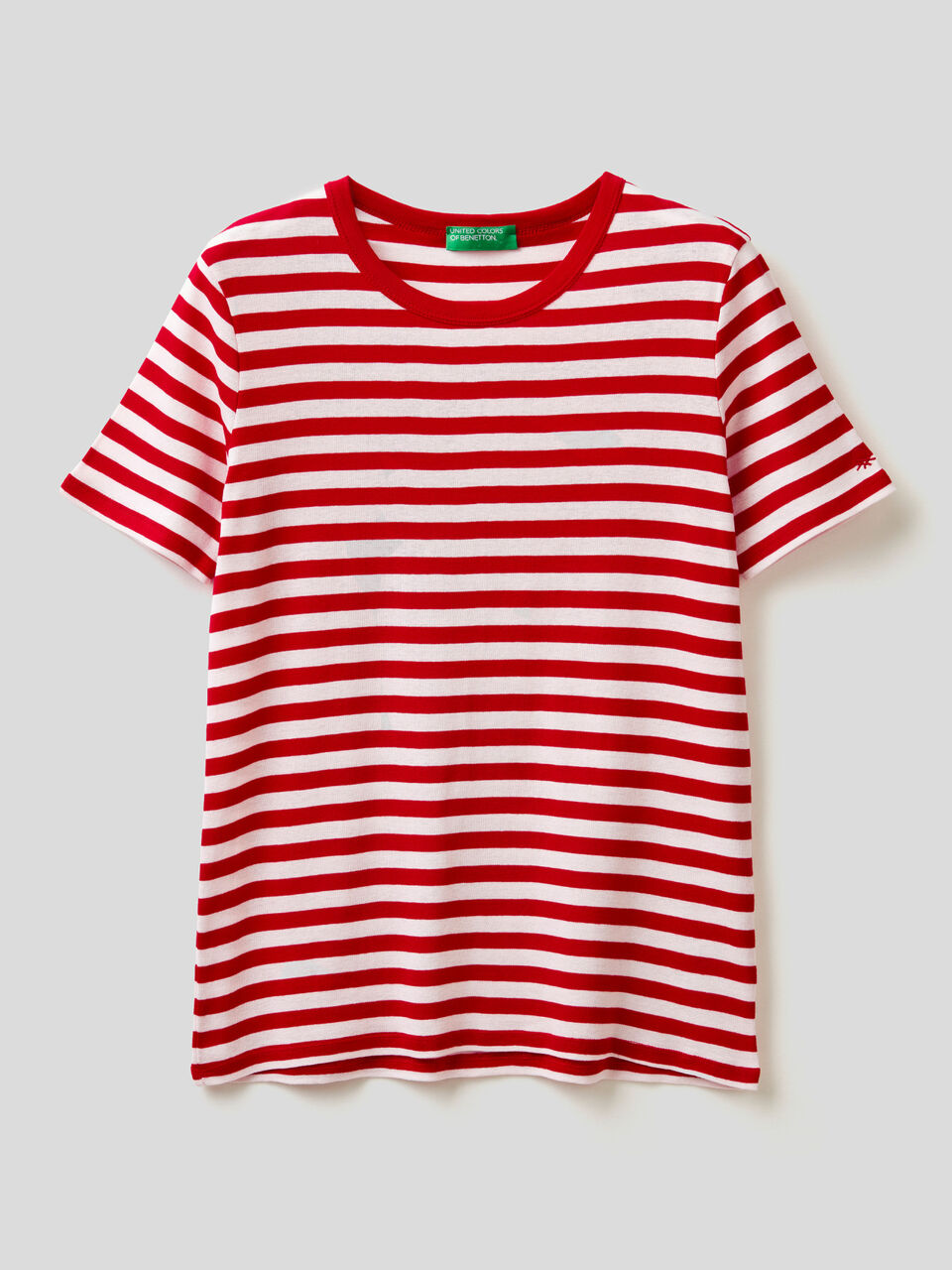 Gestreiftes Rundkragen-T-Shirt image number 1