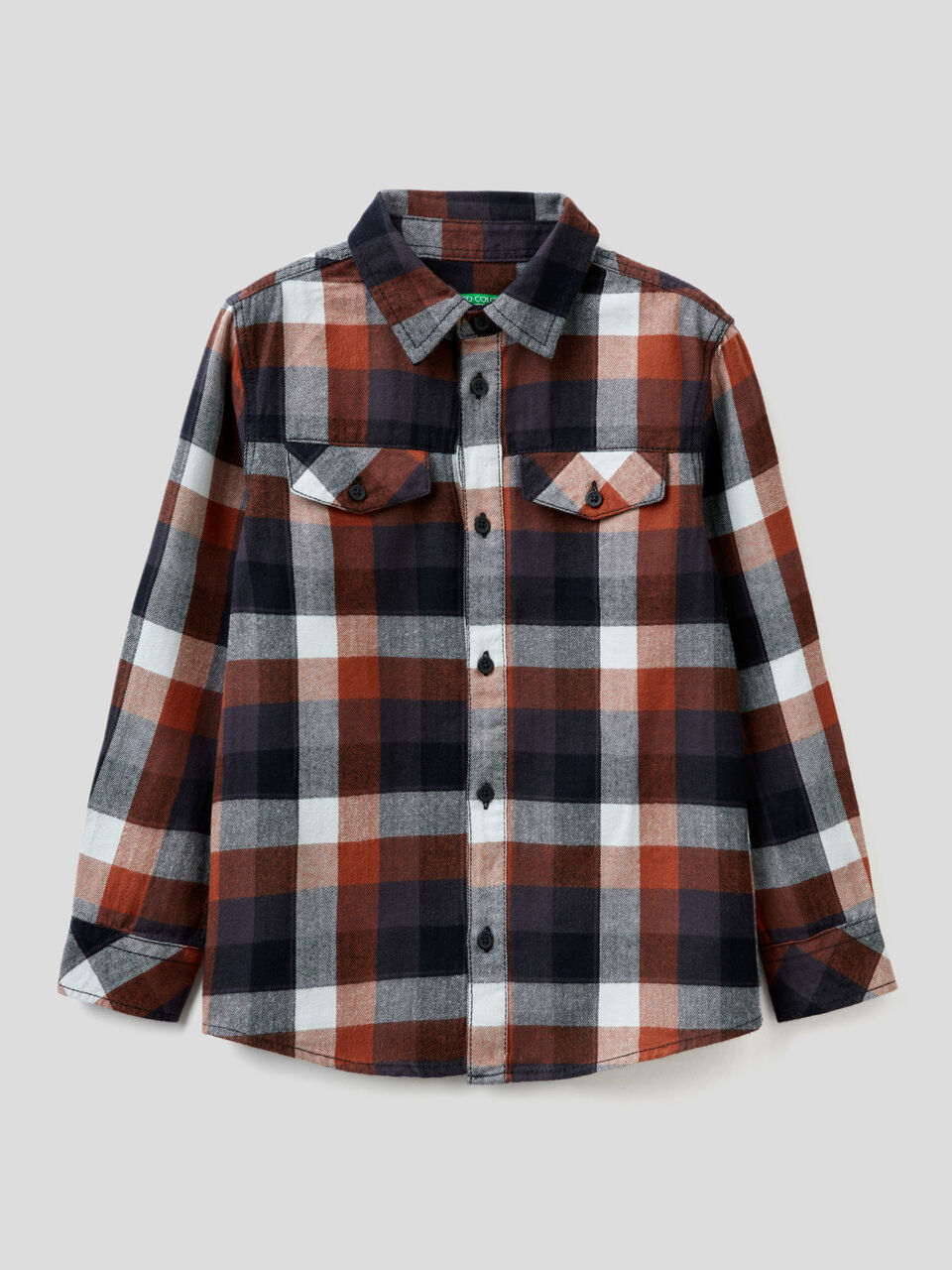 Kariertes Hemd aus Flanell in 100% Baumwolle image number 1