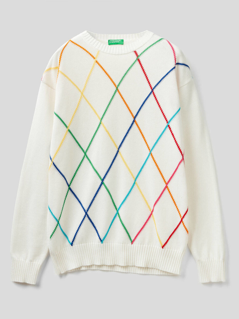 Pullover mit buntem Rautenmuster image number 1
