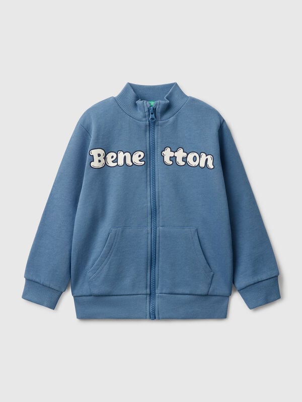 Sweatshirt aus Baumwolle mit Reißverschluss Jungen
