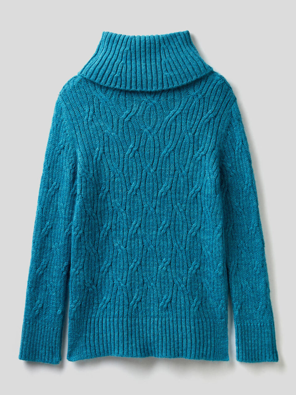 Rollkragenpullover mit verschlungenem Rippenmuster image number 2