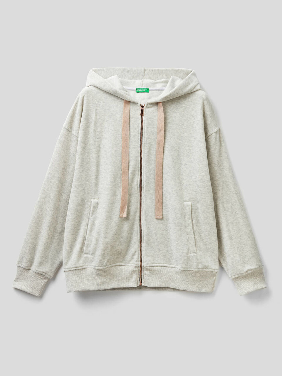 Kapuzen-Sweatshirt mit Kordelzug aus Lurex image number 1