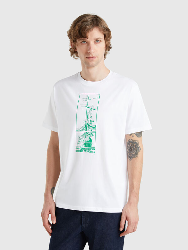T-Shirt mit Bio-Baumwoll-Print Herren