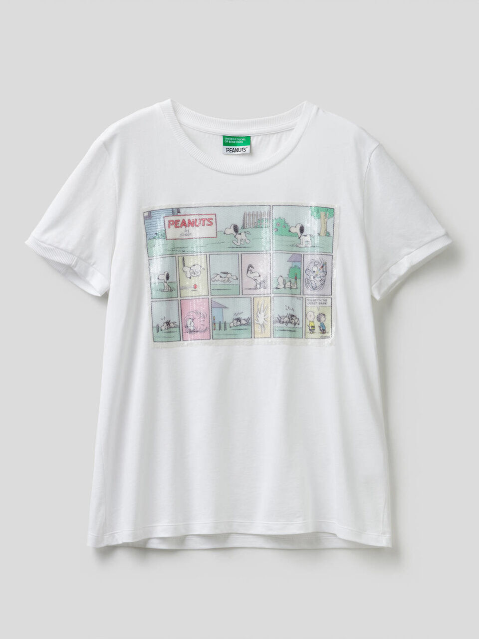 T-Shirt mit Einsatz samt Pailletten image number 1