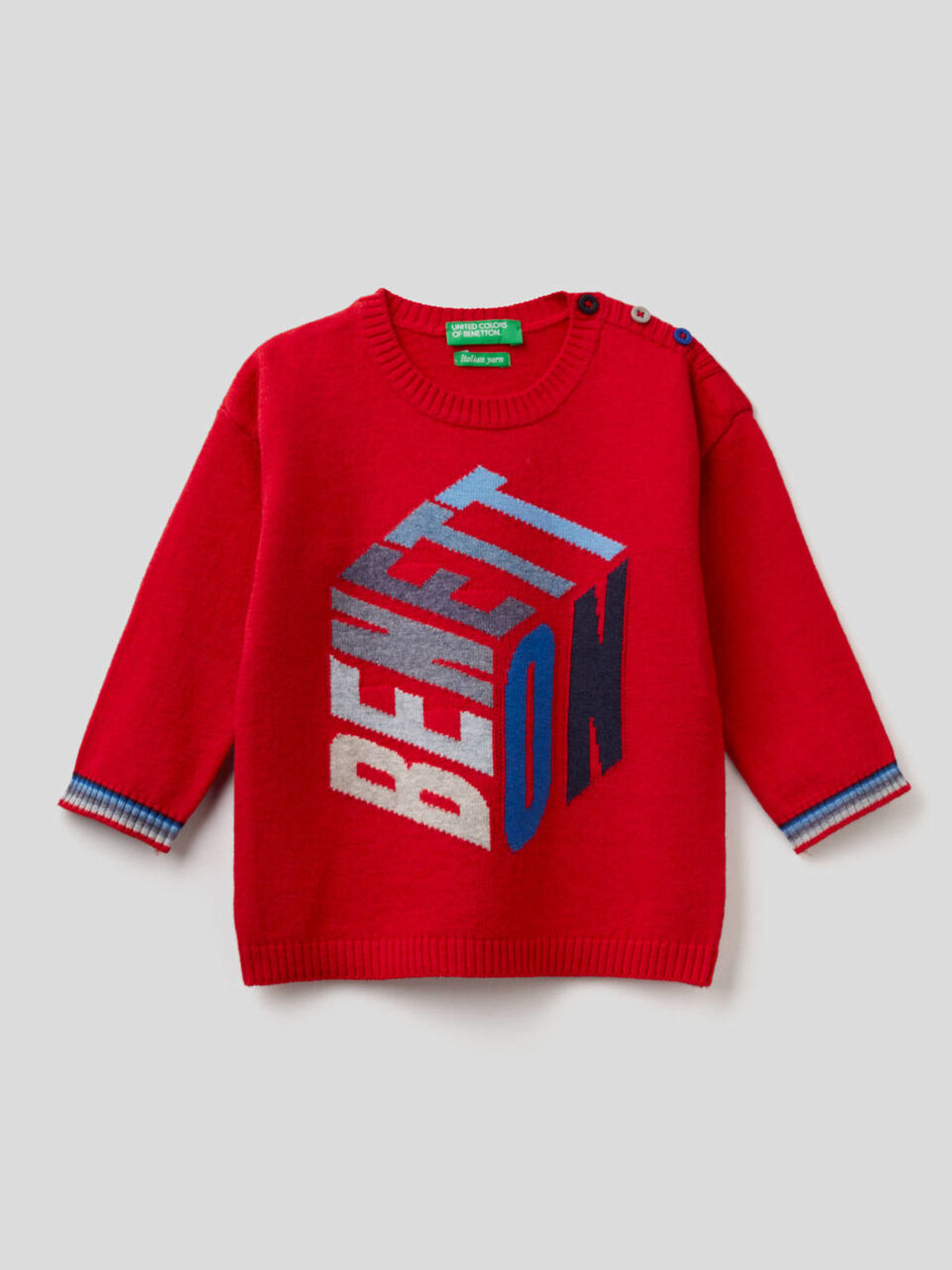 Pullover mit bunter Intarsienarbeit image number 1