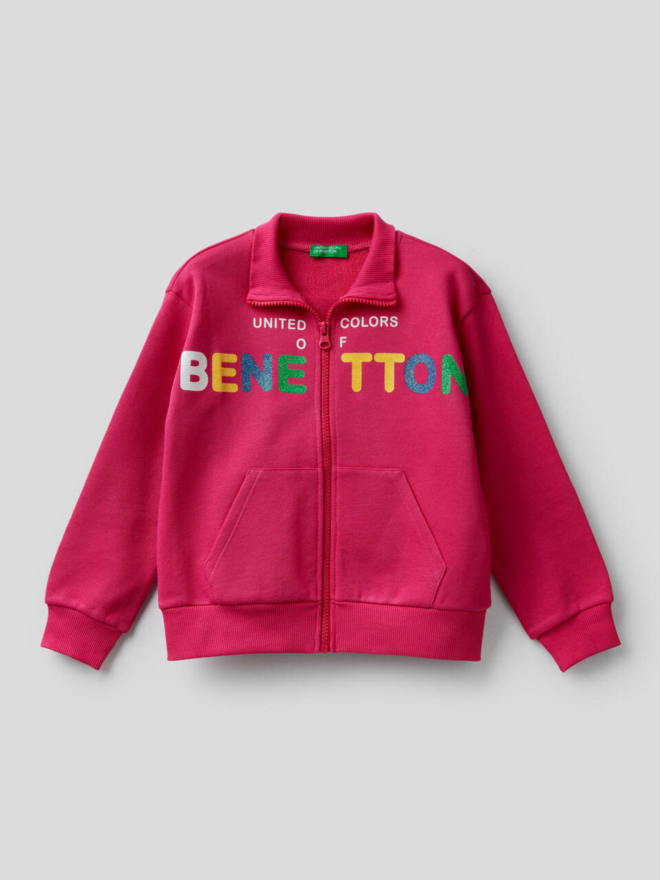 Sweatshirt aus reiner Baumwolle mit Reißverschluss image number 1
