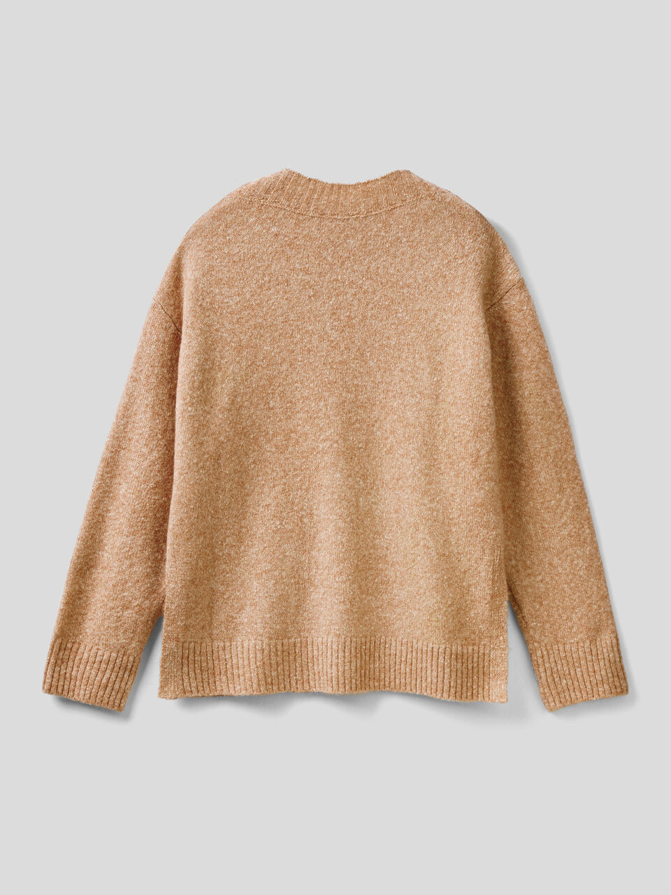 Boxy-Fit-Pullover in einer Bouclé-Wollmischung image number 2