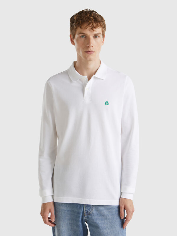 Langärmliges Poloshirt aus Baumwolle Herren