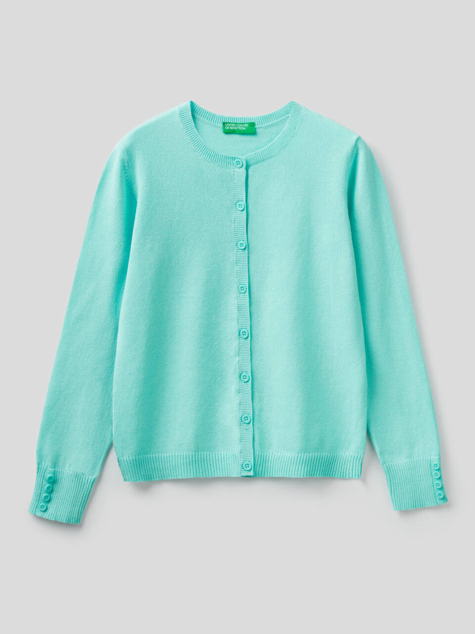 Strickjacke aus einer Baumwollmischung mit Rundausschnitt image number 1