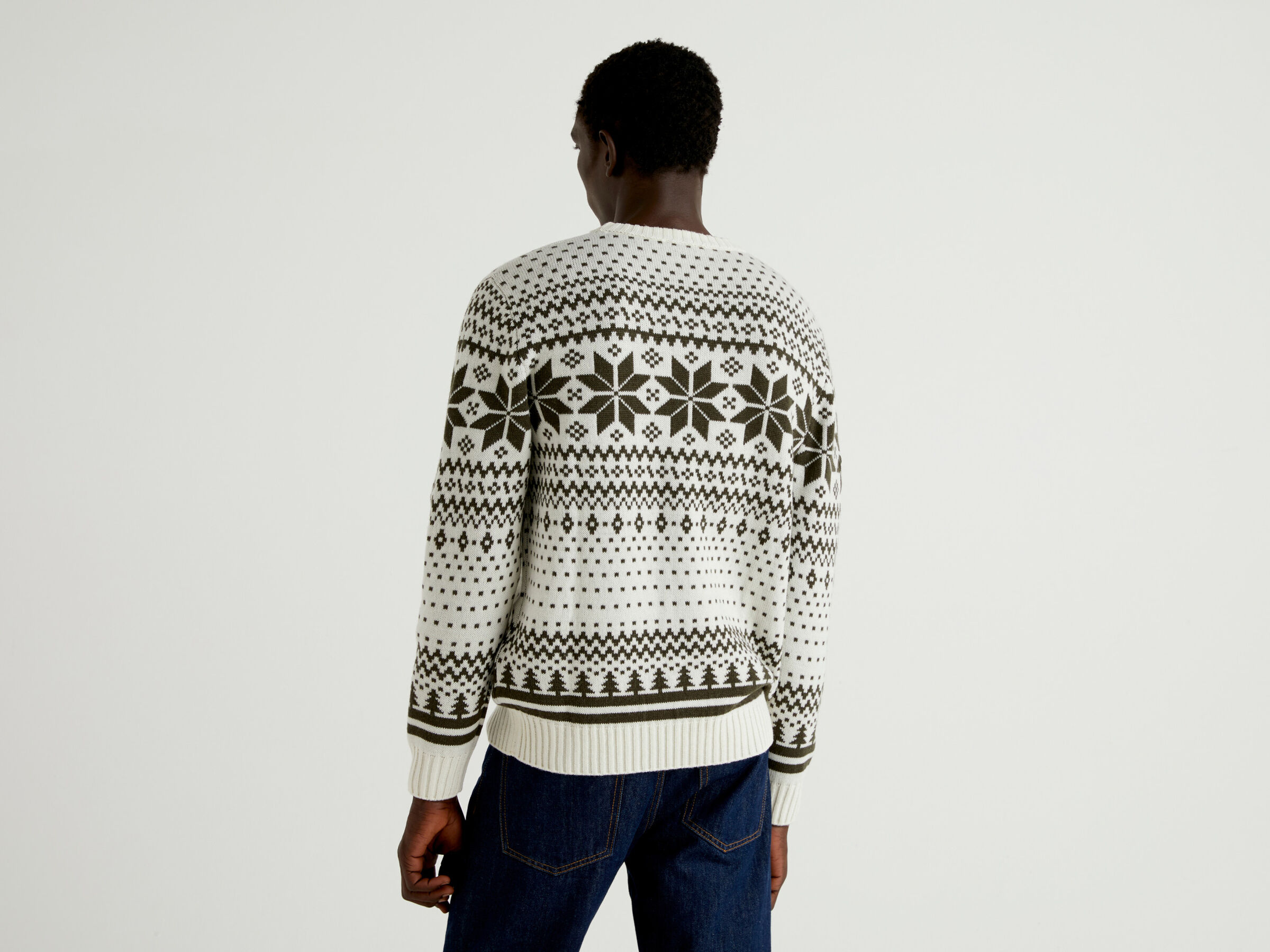 Jacquard-Pullover in einer Wollmischung image number 2