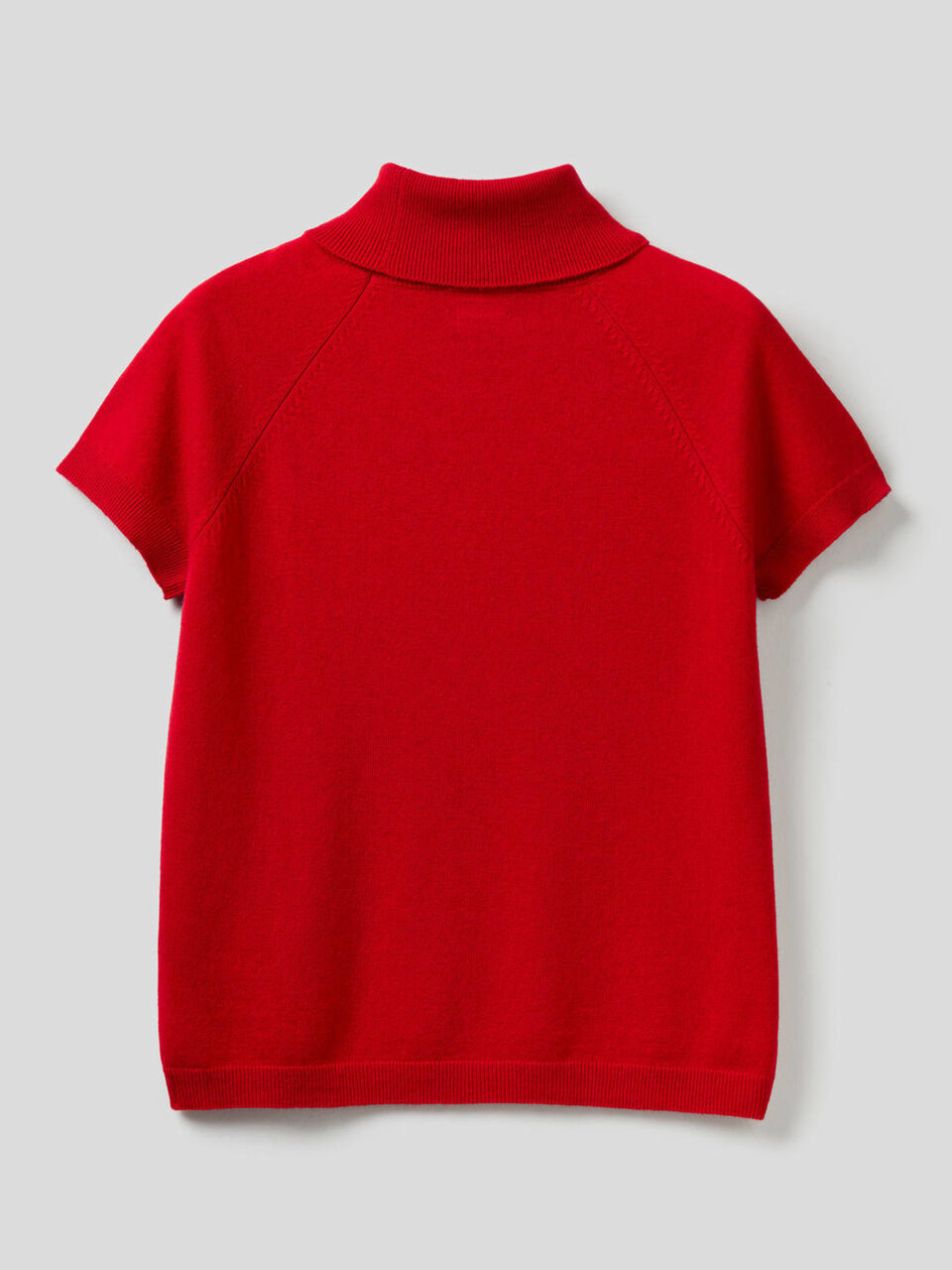 Rollkragenpullover mit kurzen Ärmeln in einer Mischung aus Wolle und Cashmere image number 2