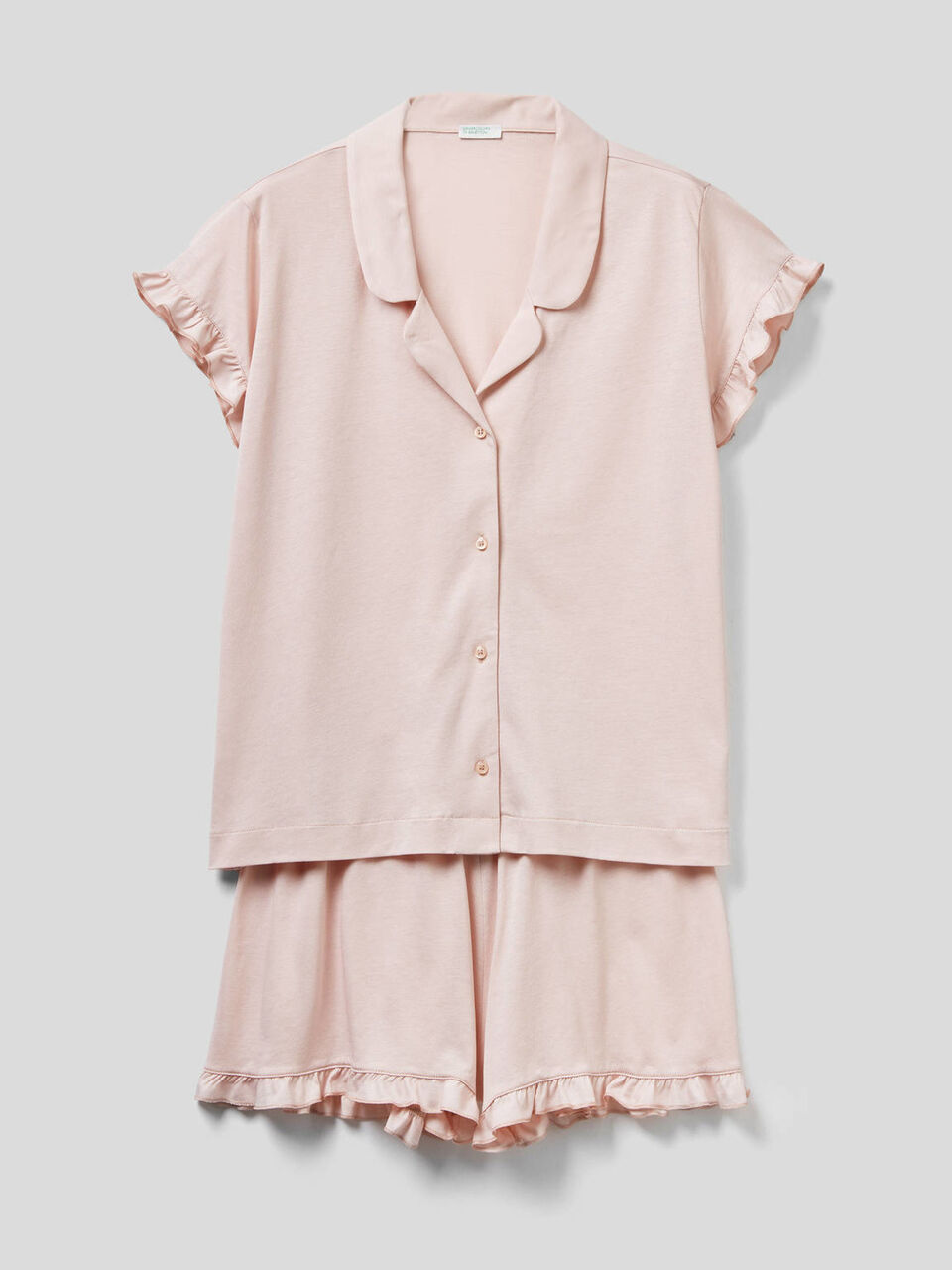 Pyjama-Set mit Bluse und Shorts image number 1