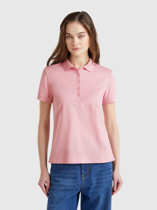 Slim-Fit-Poloshirt aus Stretch-Baumwolle Damen