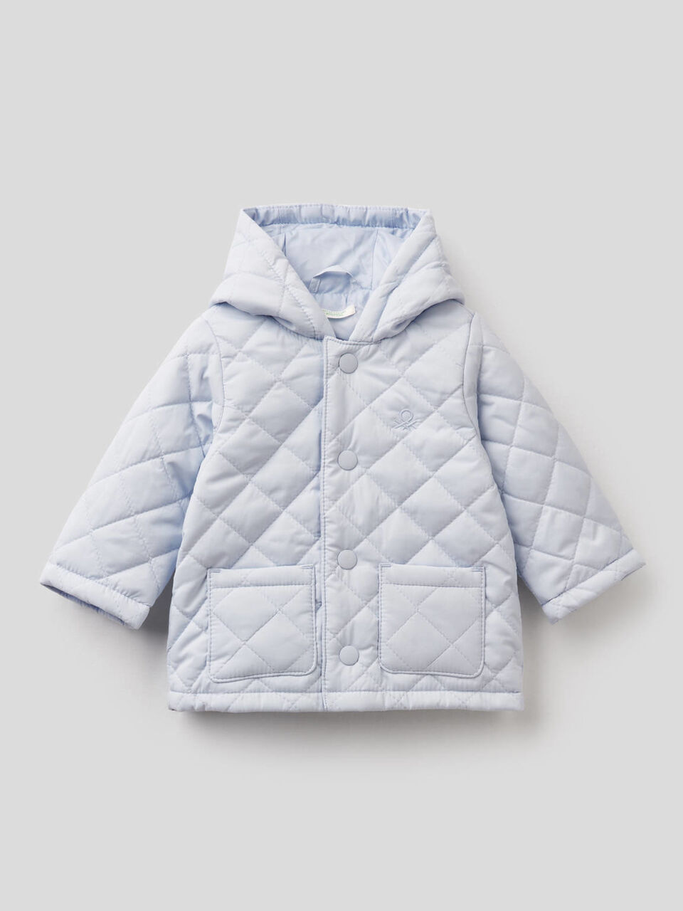 Wattierte Jacke mit Steppnähten und Kapuze image number 1