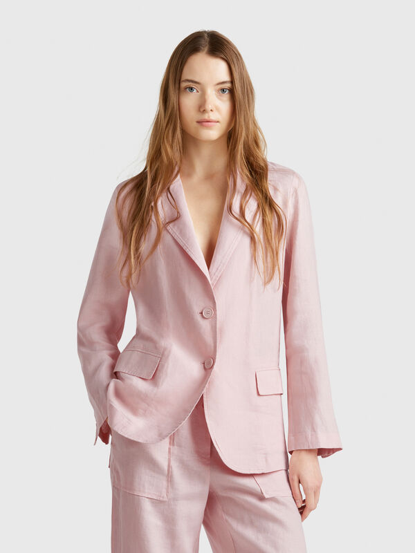 Blazer aus reinem Leinen Damen