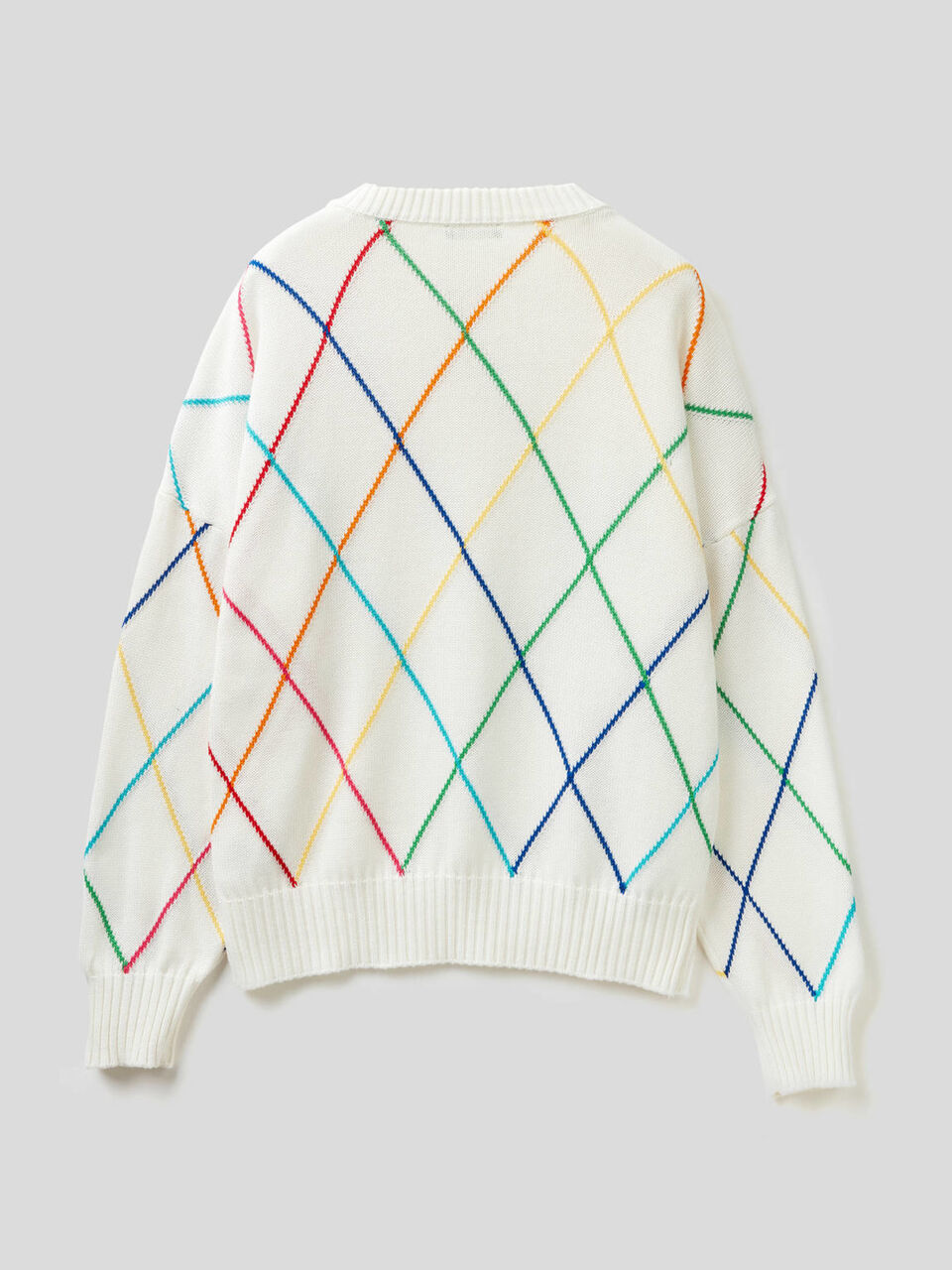 Pullover mit buntem Rautenmuster image number 2