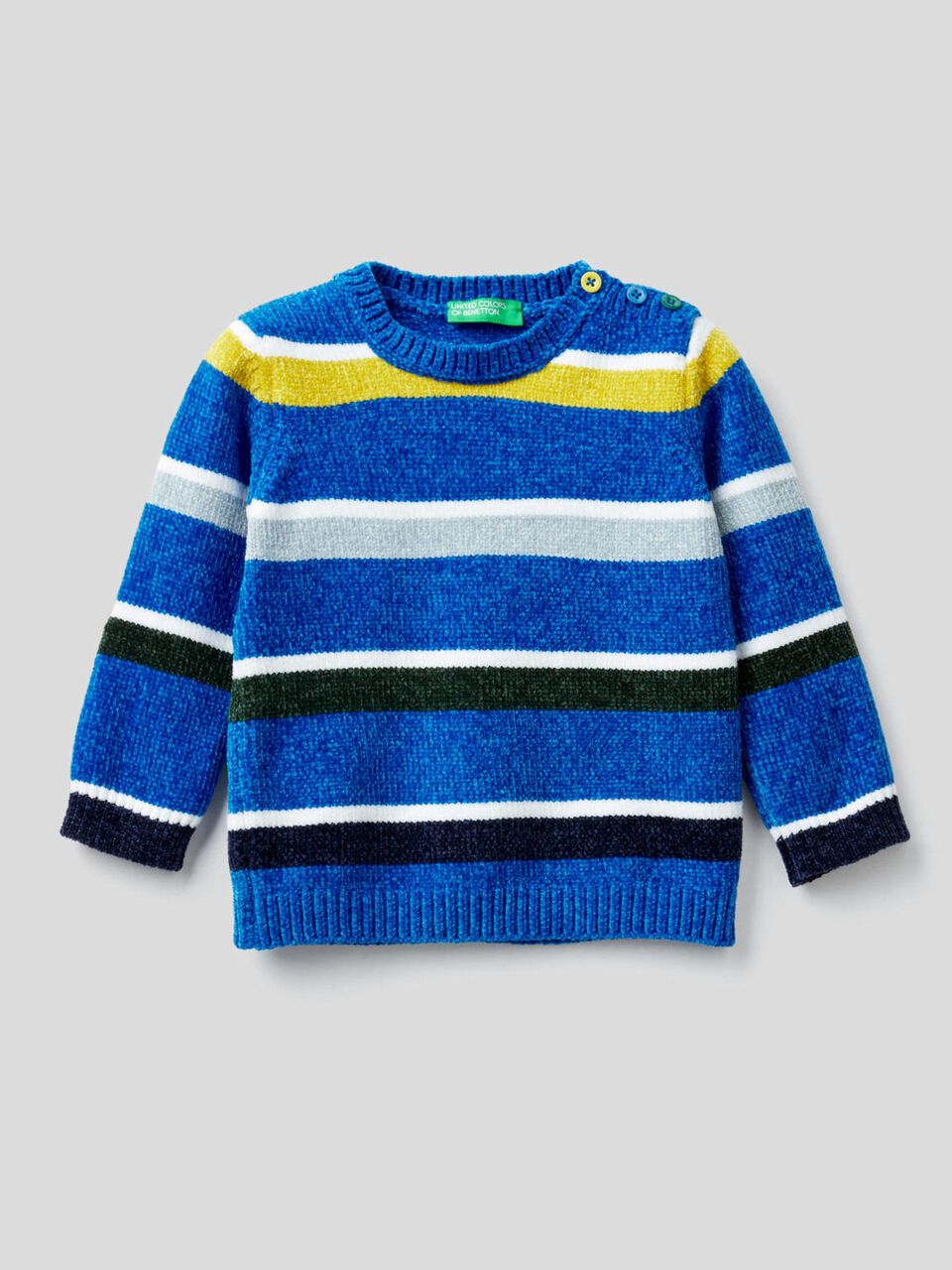 Pullover aus Chenille mit Streifen image number 1