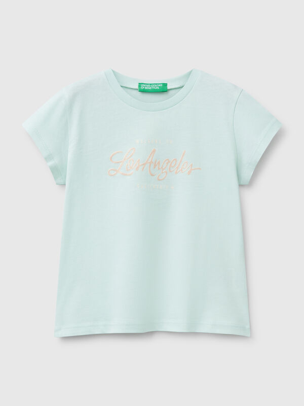 T-Shirt aus Baumwolle mit Glitzer Mädchen