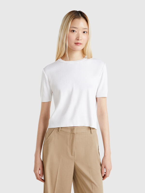Kurzarmhemd aus 100 % Baumwolle Damen