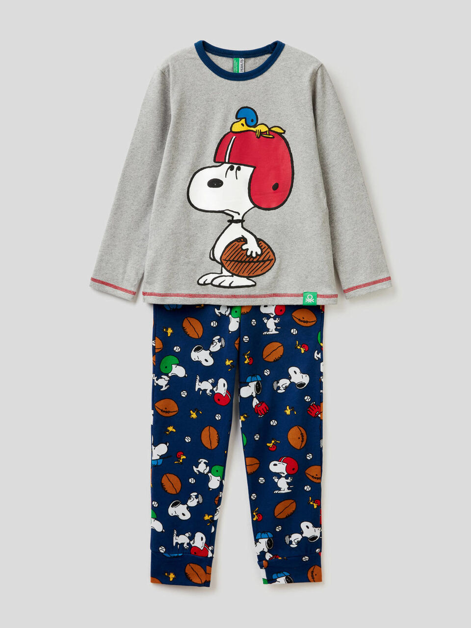 Langer Pyjama mit Snoopy-Print image number 1