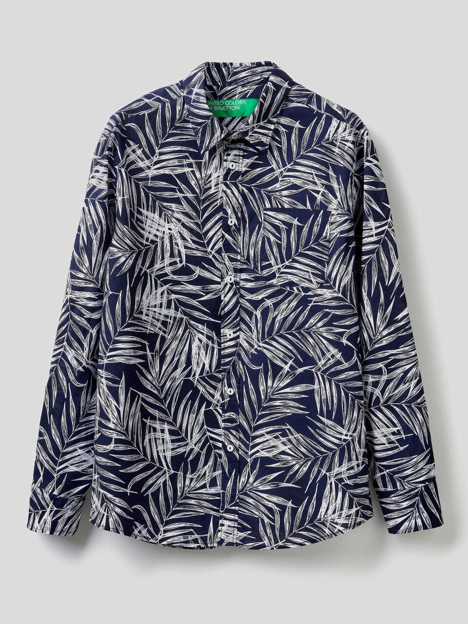 Hemd aus 100% Baumwolle mit Botanik-Print image number 1