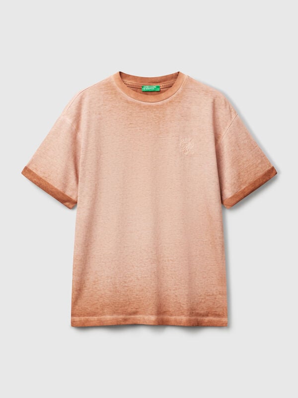 Over-Fit-T-Shirt mit Stickerei Jungen