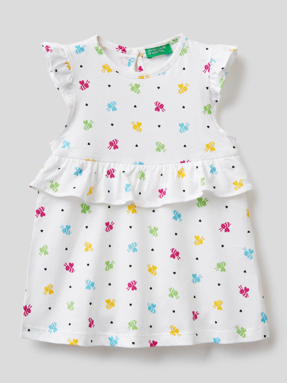 Kleid aus 100% Baumwolle mit Rüsche image number 1
