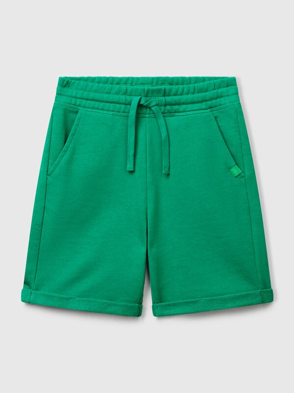 Bermudashorts aus reinem Baumwollfleece Jungen