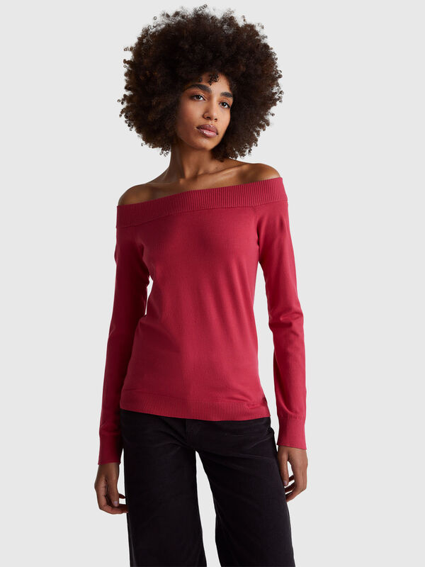 Pullover mit Bardot-Ausschnitt Damen
