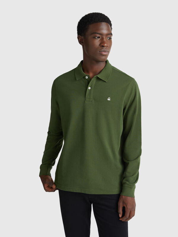 Langärmliges Poloshirt aus Baumwolle Langärmliges Poloshirt aus Baumwolle Herren