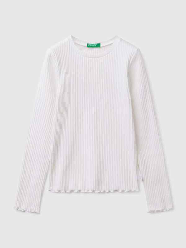T-Shirt aus Stretch-Baumwolle mit schmaler Passform Mädchen